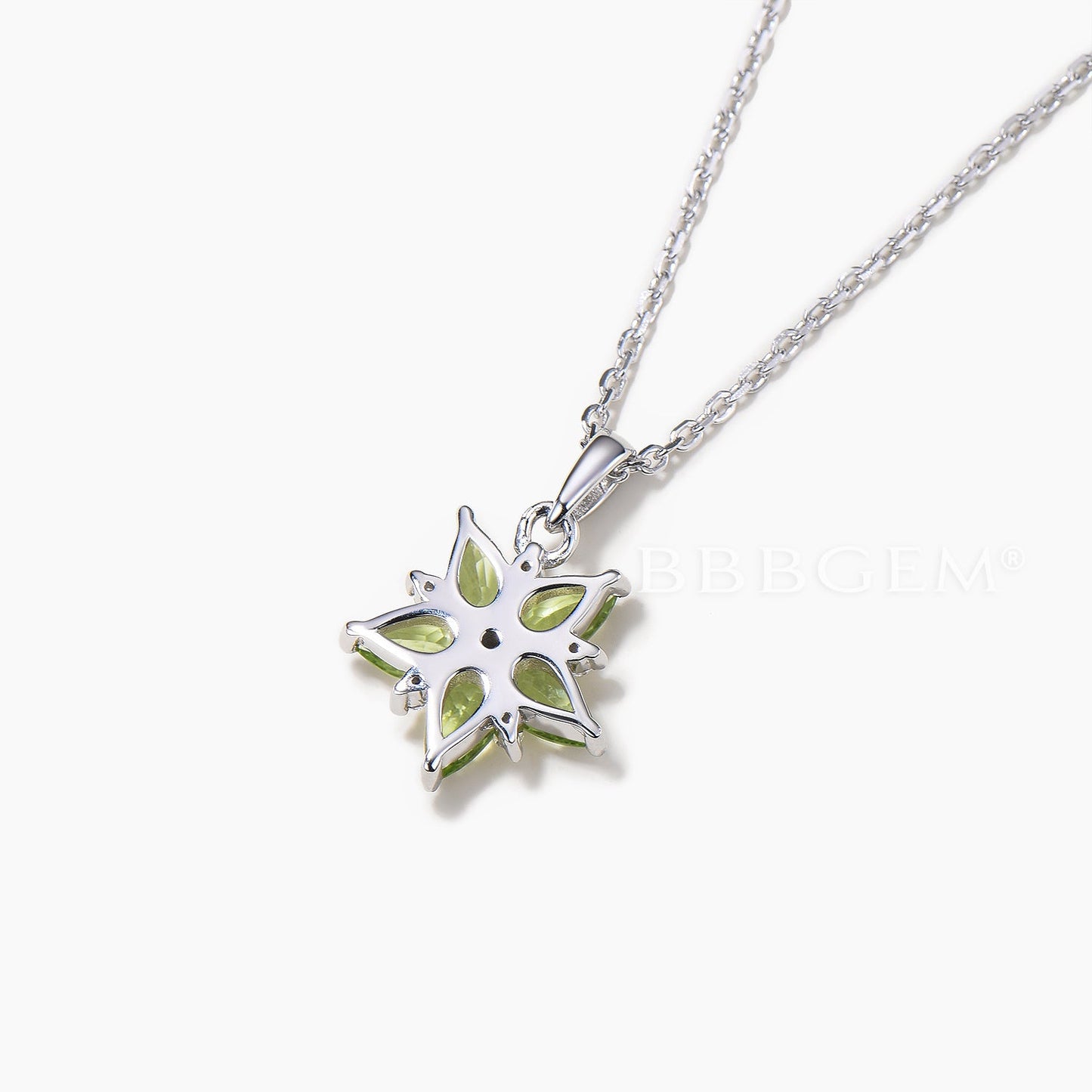 Teardrop Cut Natural Peridot Necklace Diamond Floral Cluster Wedding Pendant