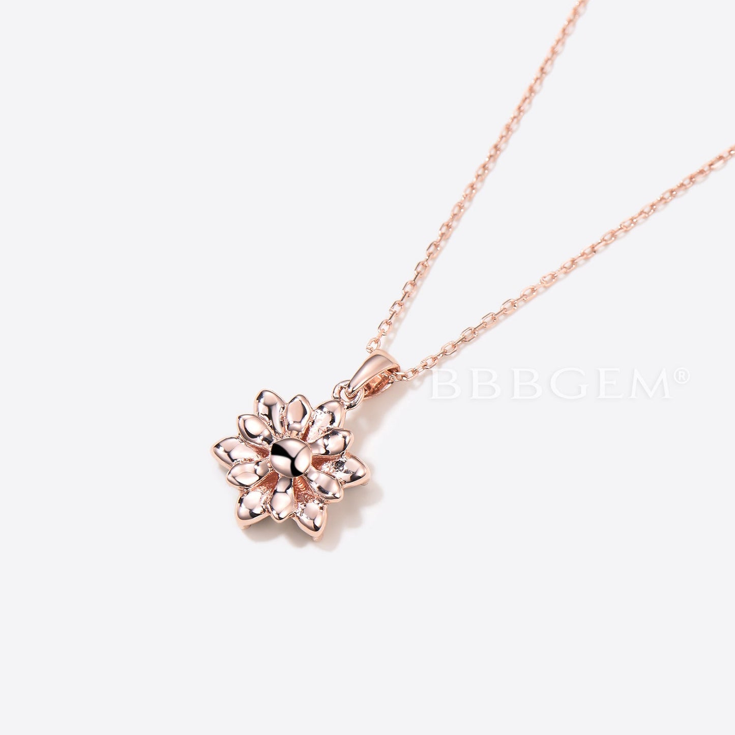 Marquise Cut Emerald Floral Pendant Rose Gold Nature Inspired Necklace