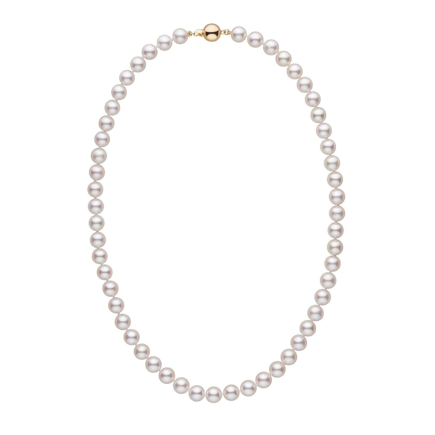 7.5-8.0 mm AAA White Akoya Pearl Necklace