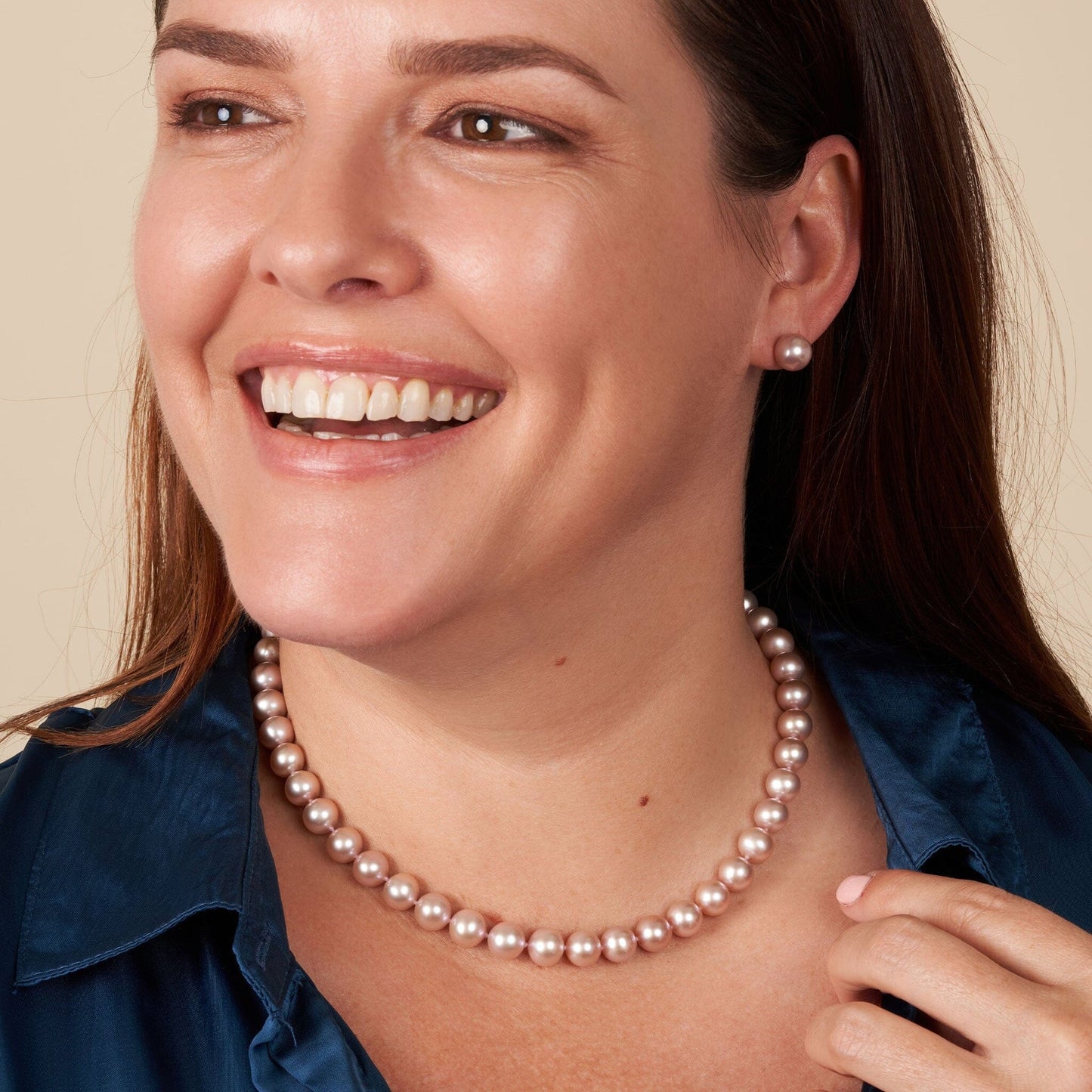 8.5-9.0 mm AAA Lavender Freshwater Pearl Necklace