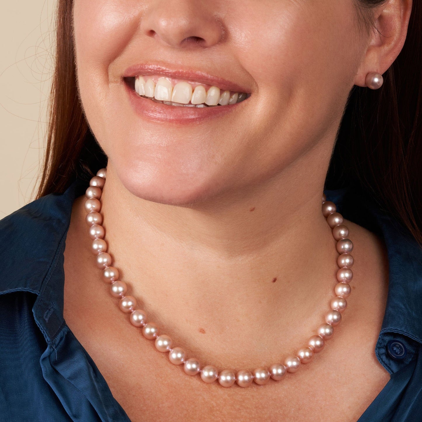 8.5-9.0 mm AAA Lavender Freshwater Pearl Necklace