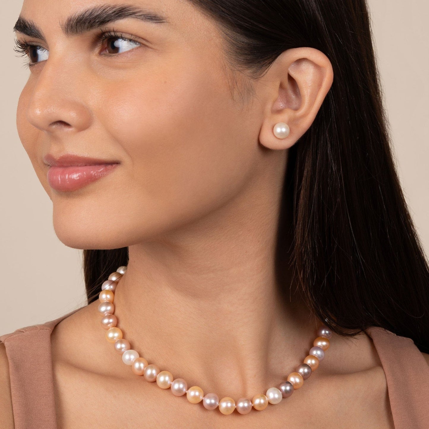 8.5-9.0 mm AA+ Multicolor Freshwater Pearl Necklace