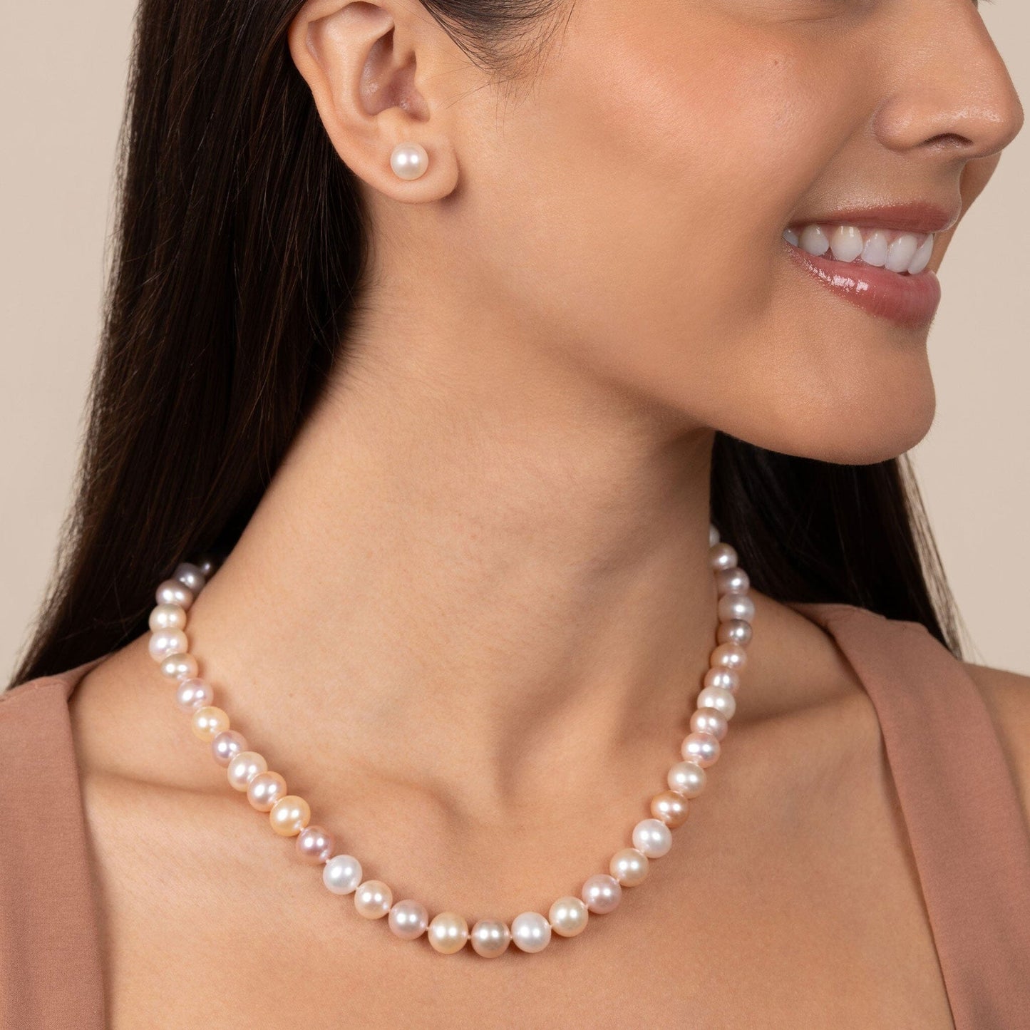 8.5-9.0 mm AA+ Multicolor Freshwater Pearl Necklace