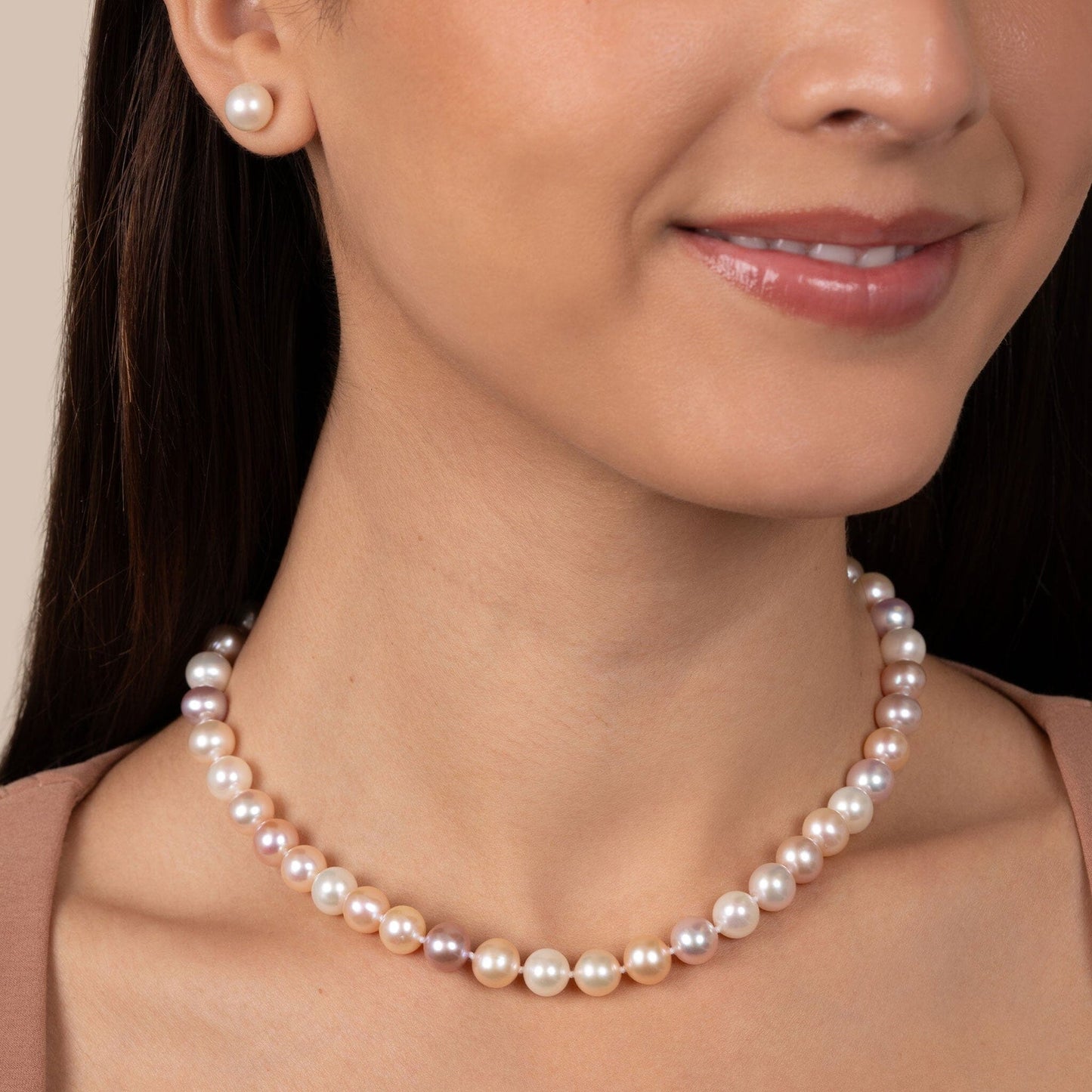 8.5-9.0 mm AAA Multicolor Freshwater Pearl Necklace