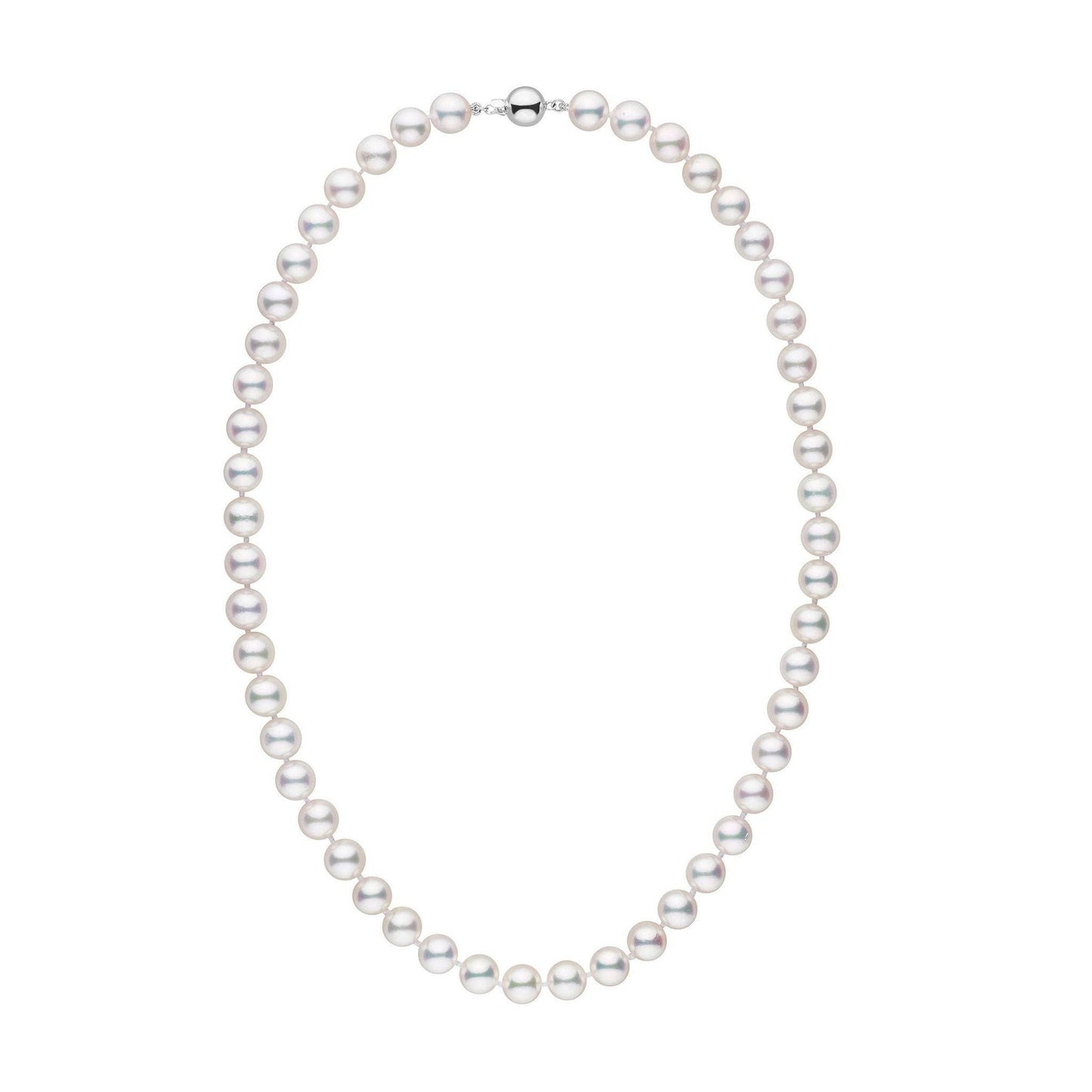8.0-8.5 mm AA+ White Akoya Pearl Necklace