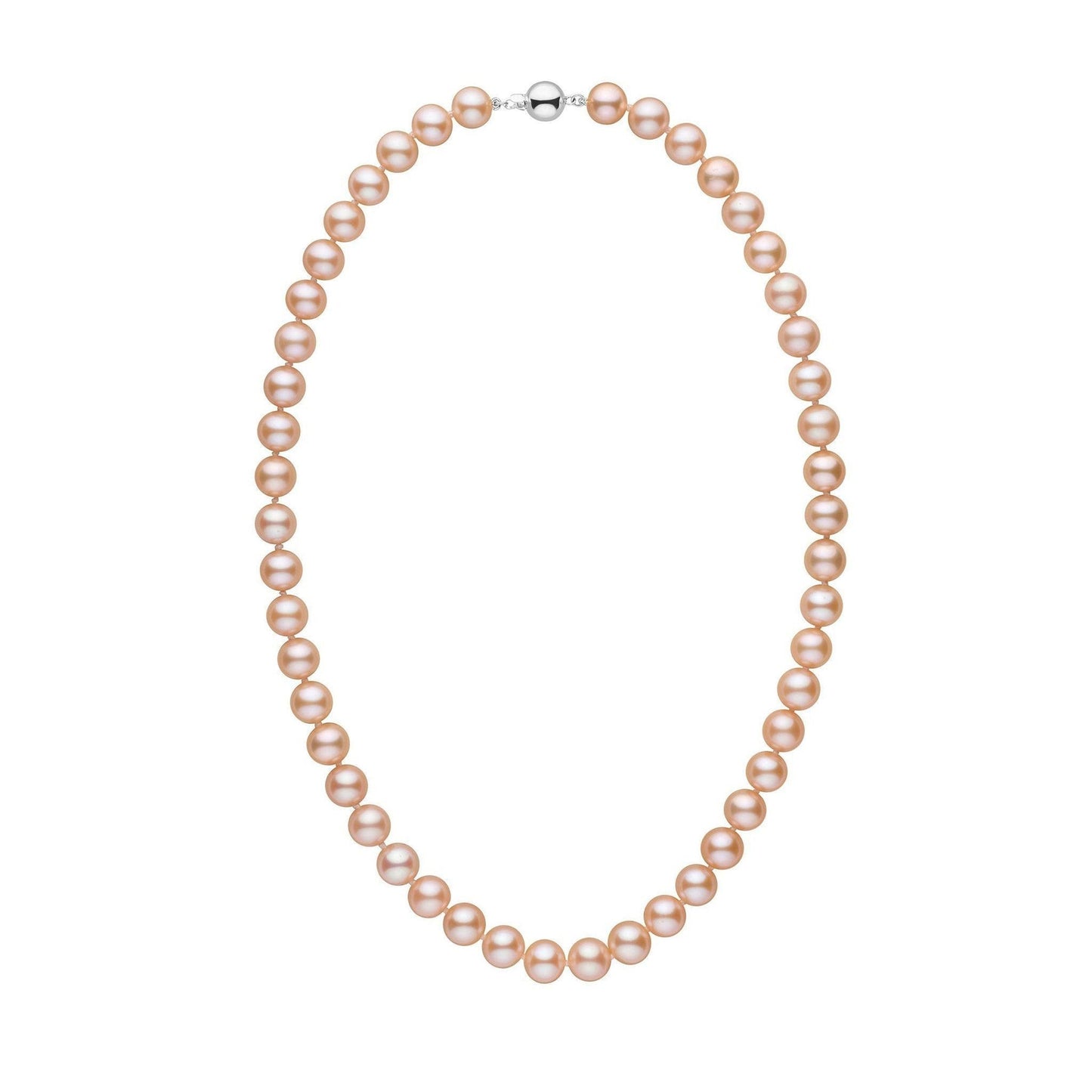 8.5-9.0 mm AAA Pink to Peach Freshwater Pearl Necklace