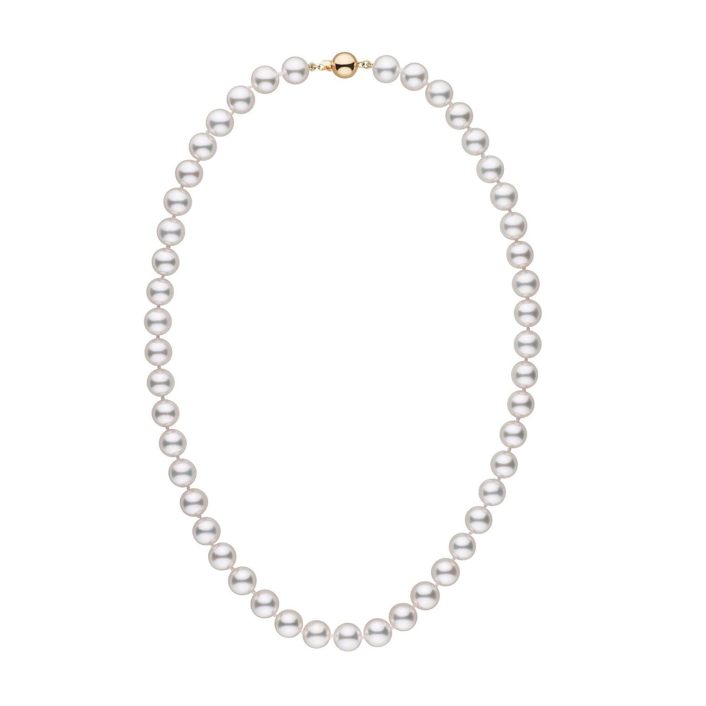8.5-9.0 mm AA+ White Akoya Pearl Necklace