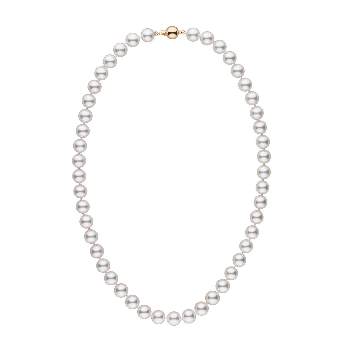 8.5-9.0 mm AA+ White Akoya Pearl Necklace