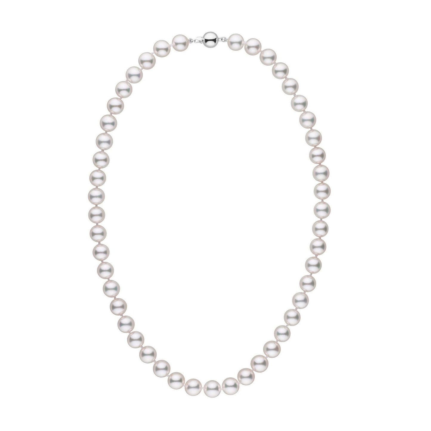 8.5-9.0 mm AA+ White Akoya Pearl Necklace