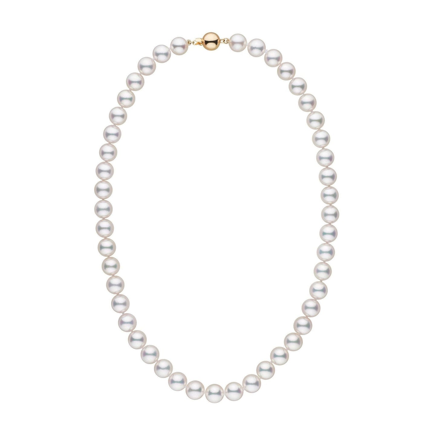9.0-9.5 mm AAA White Akoya Pearl Necklace