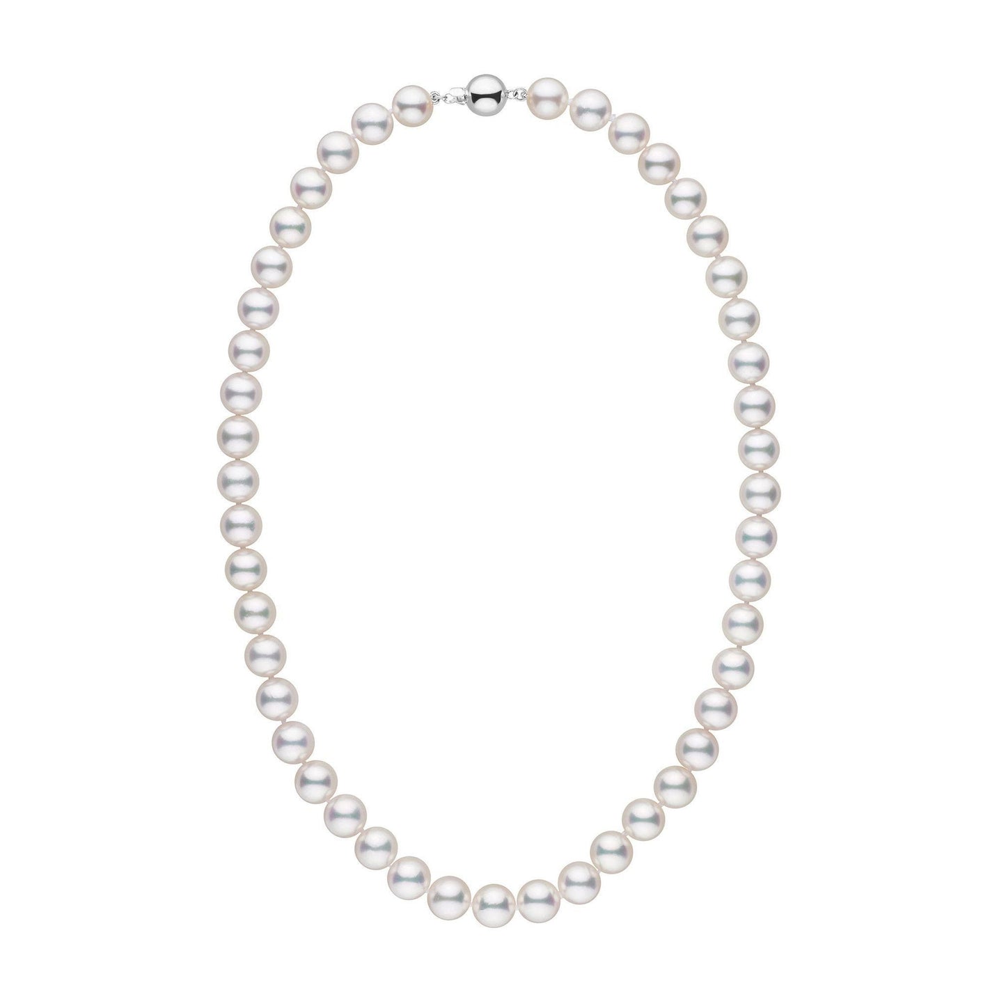 9.0-9.5 mm AAA White Akoya Pearl Necklace