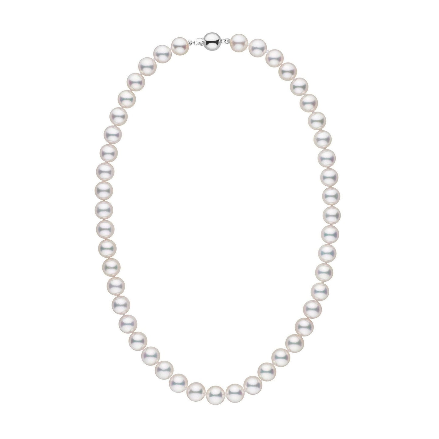 9.0-9.5 mm AAA White Akoya Pearl Necklace