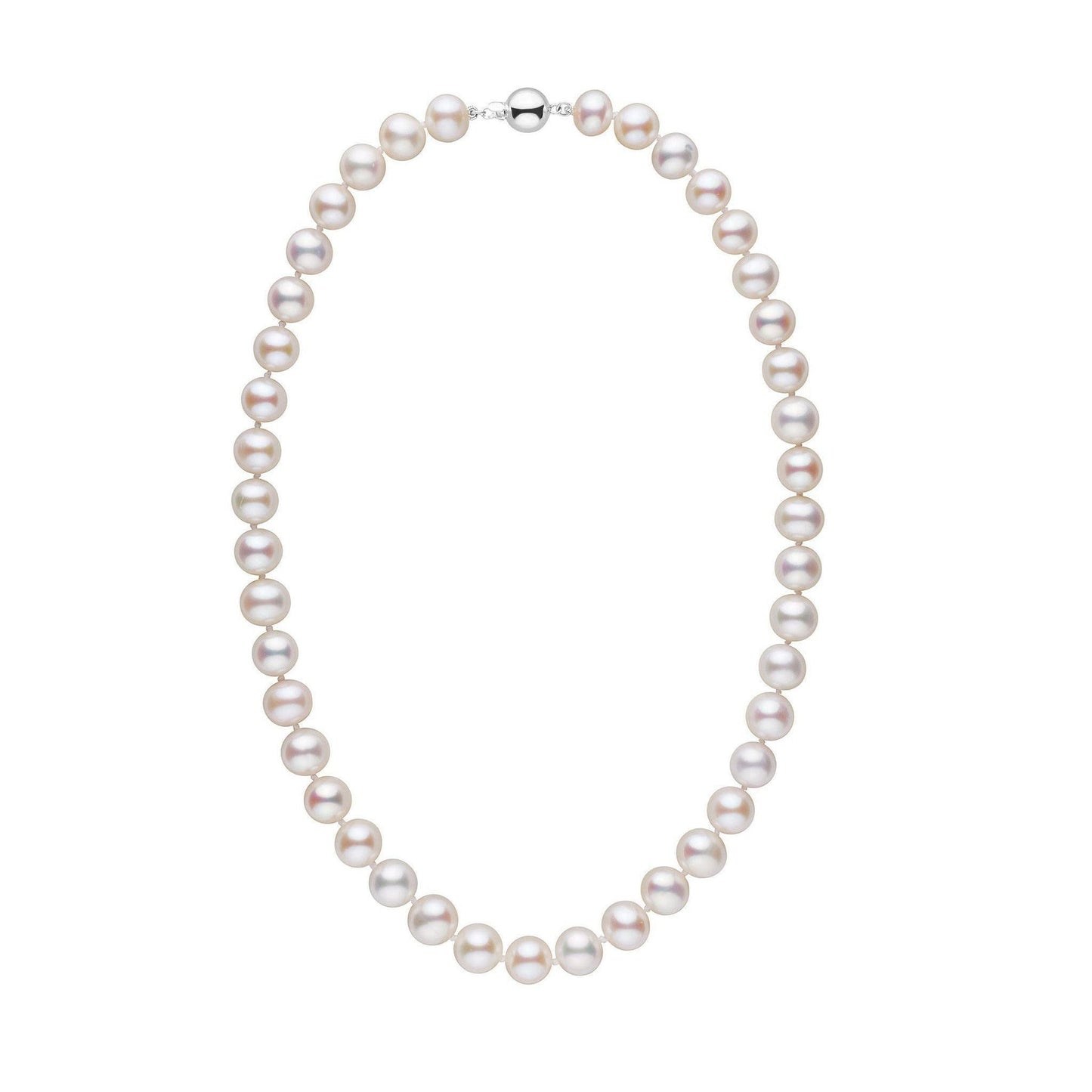 9.5-10.5 mm AA+ White Freshwater Pearl Necklace