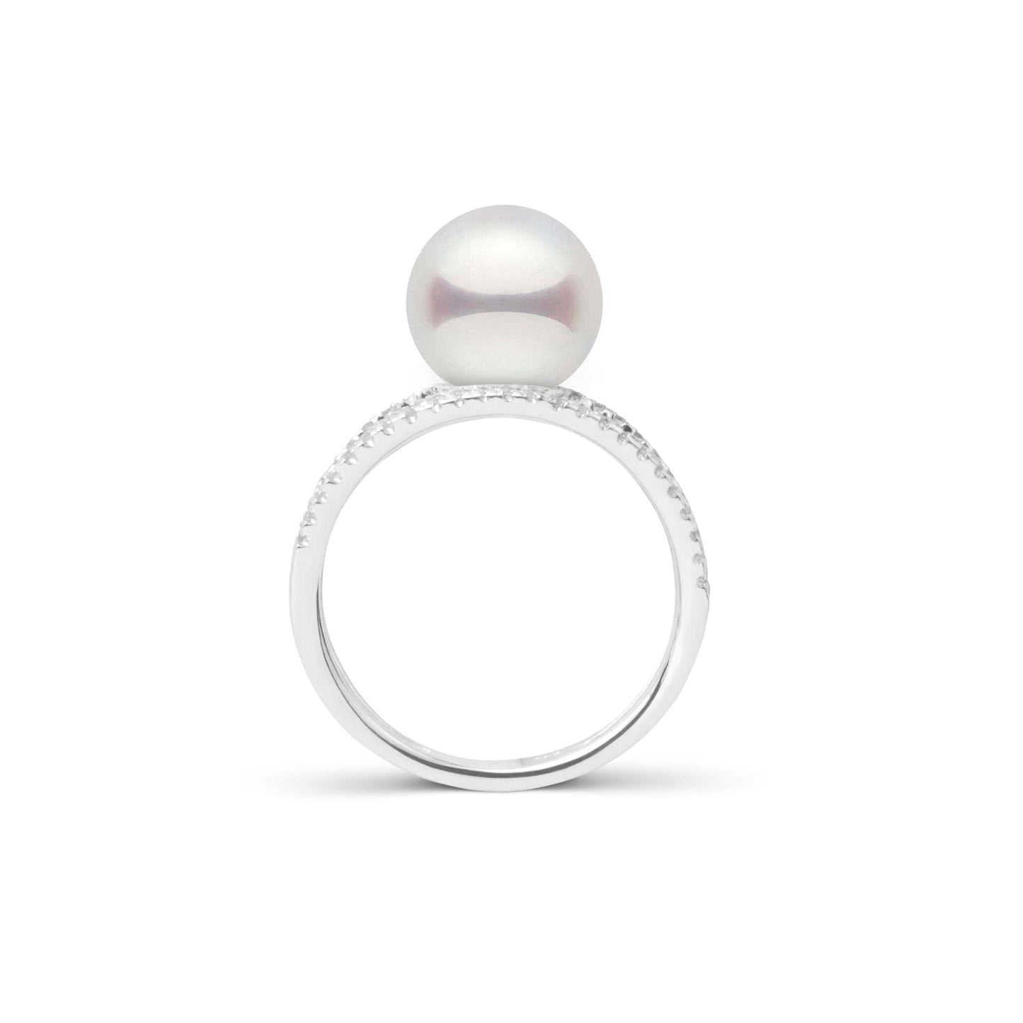Bridge Collection 8.5-9.0 mm Akoya Pearl and Diamond Ring