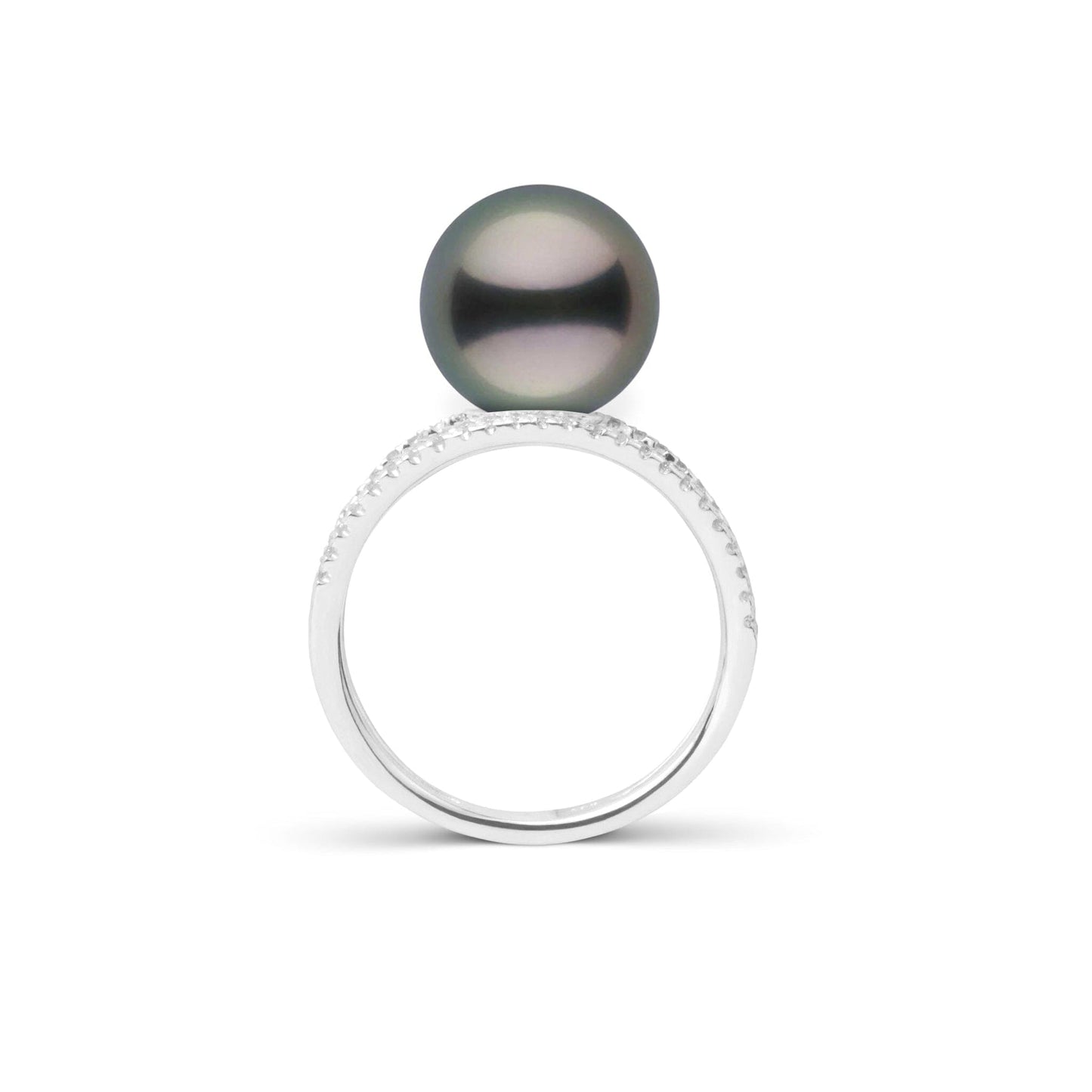 Bridge Collection 10.0-11.0 mm Tahitian Pearl and Diamond Ring
