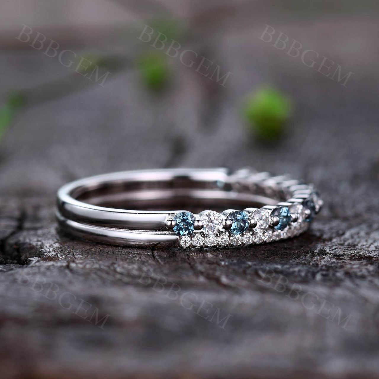 Moissanite Wedding Bands-BBBGEM Moissanite Rings