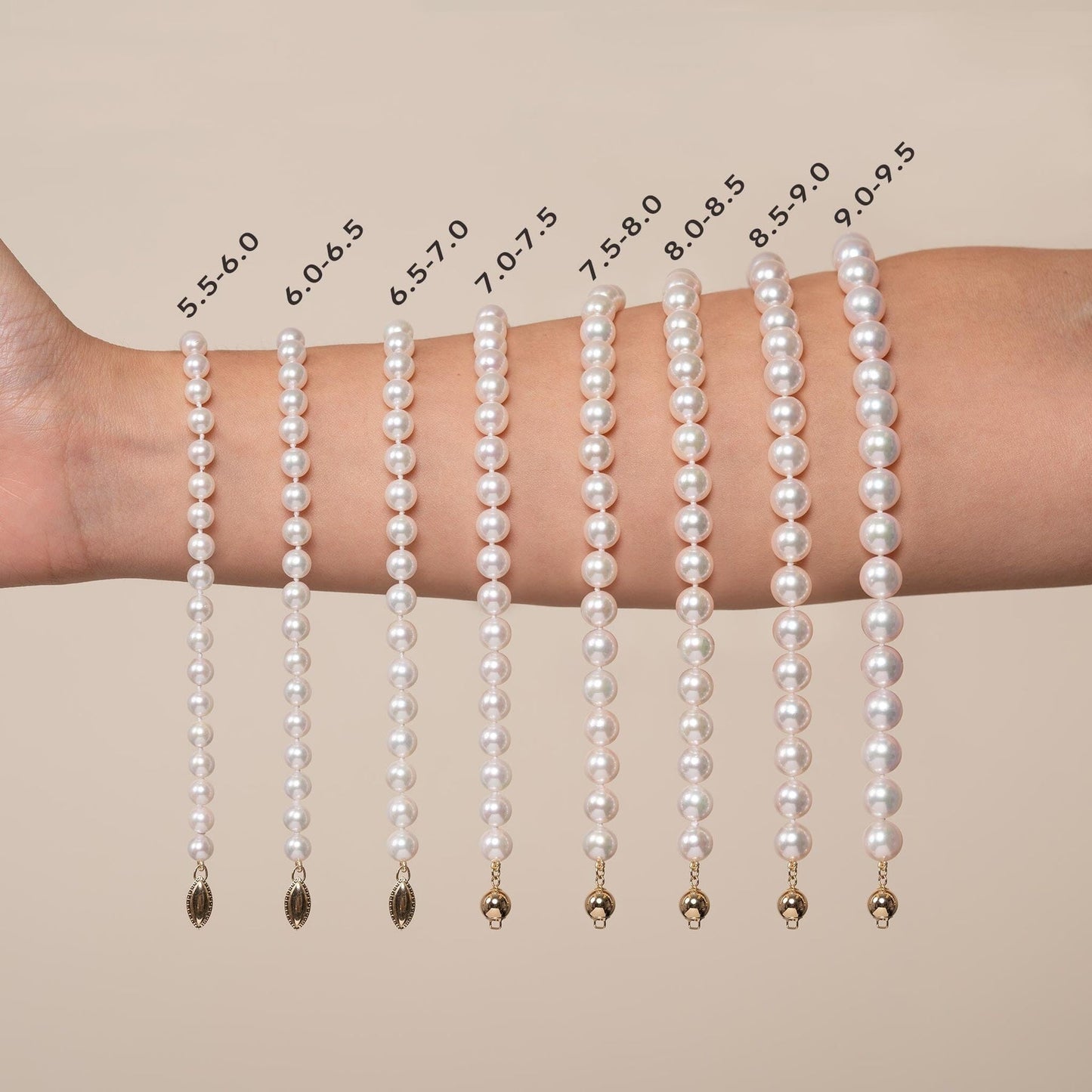 8.5-9.0 mm AA+ White Akoya Pearl Necklace