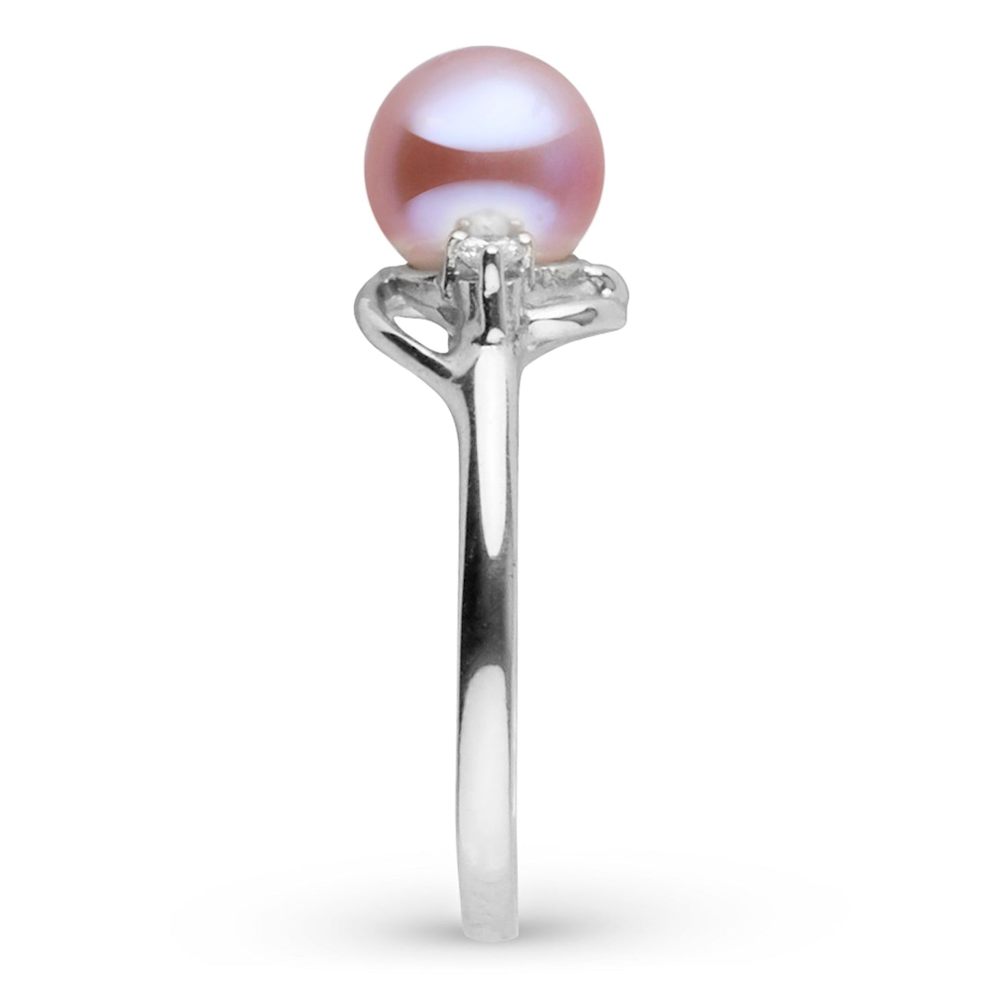 Tiara Collection 6.5-7.0 mm Lavender Freshadama Pearl and Diamond Ring