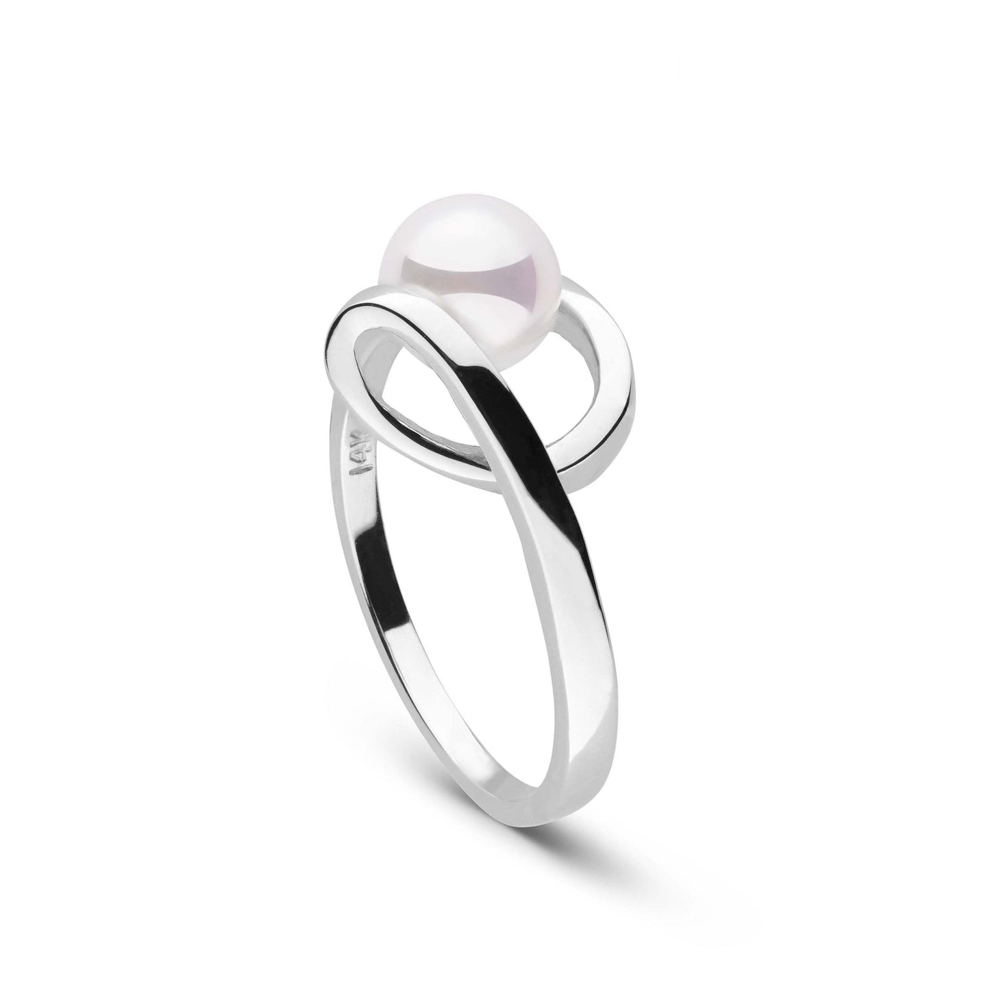 Cursive Collection 6.0-6.5 mm Akoya Pearl Ring