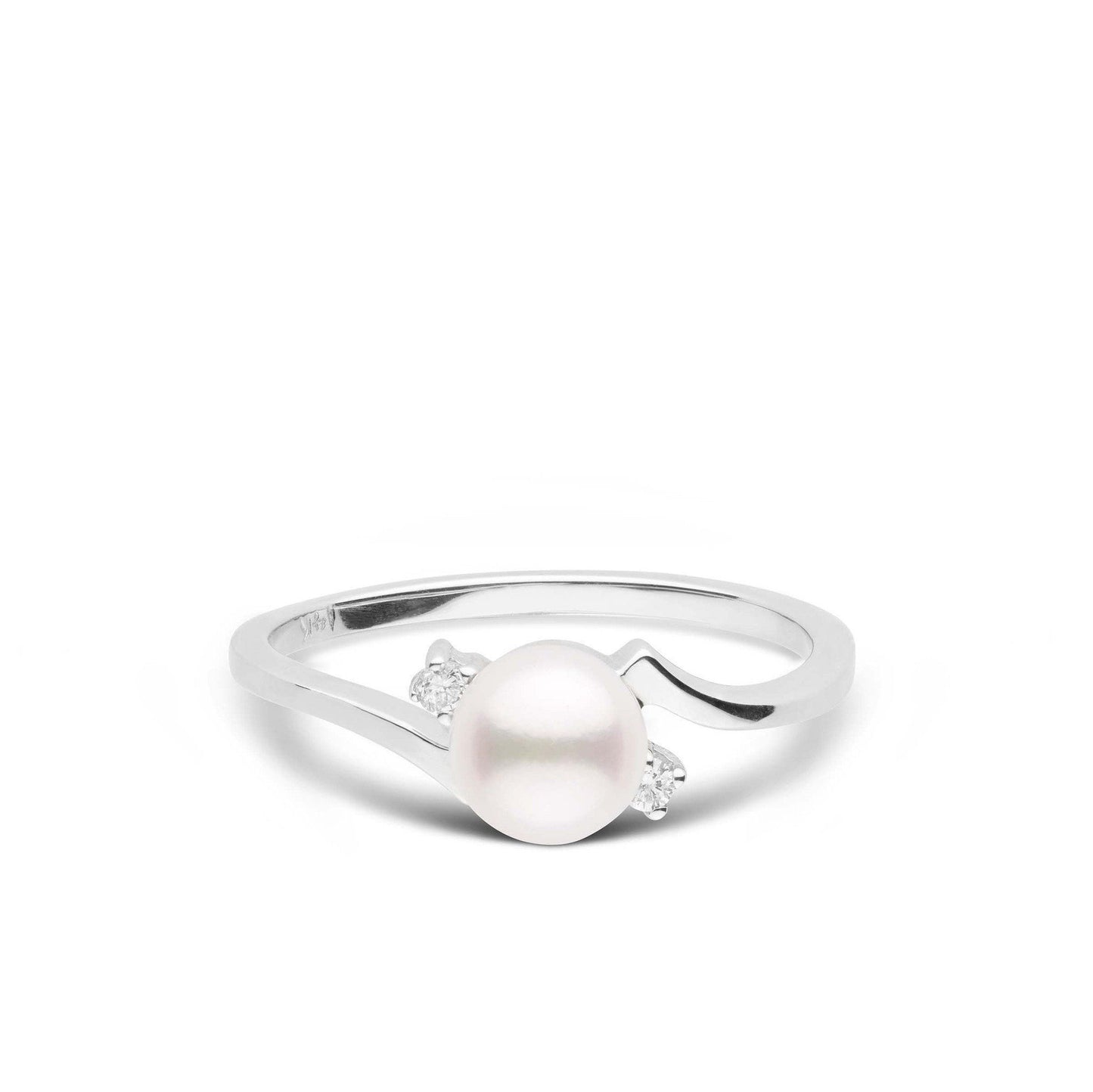 Starlight Collection 6.0-6.5 mm Akoya Pearl and Diamond Ring