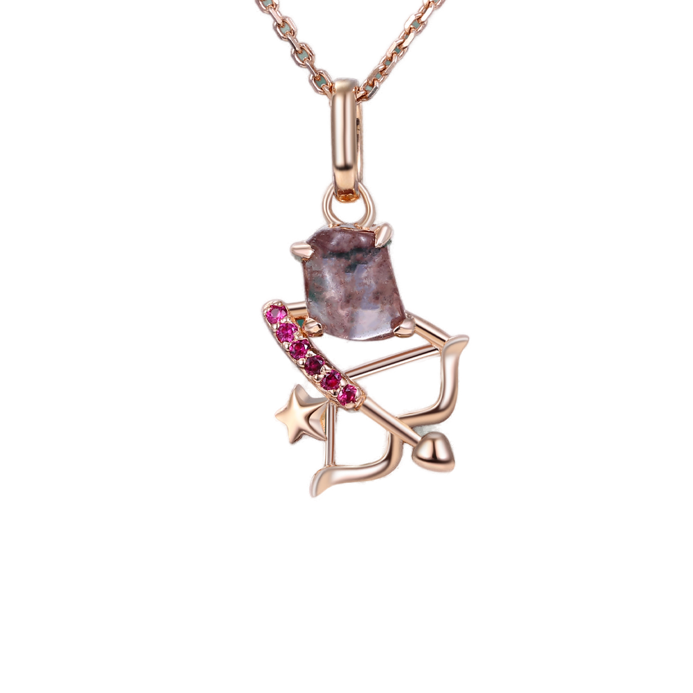 Sagittarius Bow and Arrow Pendant Necklace