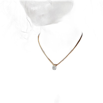 Round Lab Diamond Solitaire Necklace