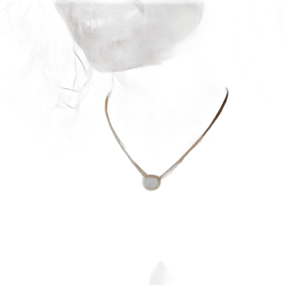 Emerald Cut Lab Diamond Bezel Necklace