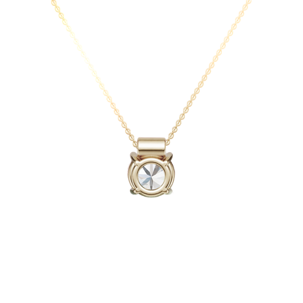 Round Lab Diamond Solitaire Necklace