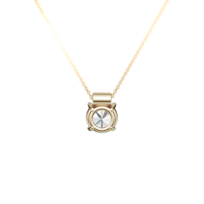 Round Lab Diamond Solitaire Necklace
