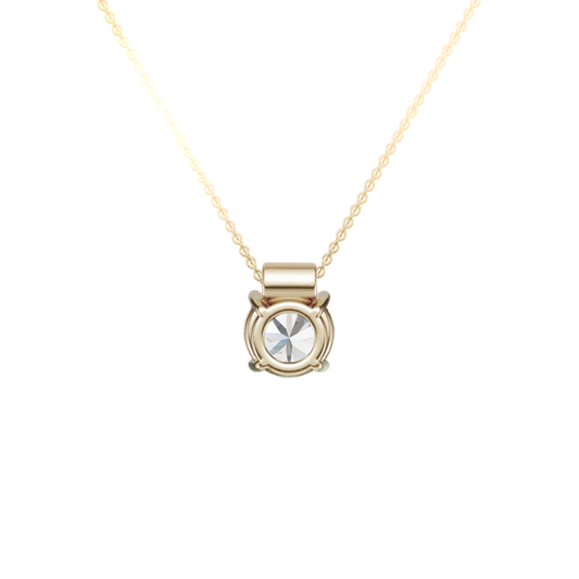 Round Lab Diamond Solitaire Necklace