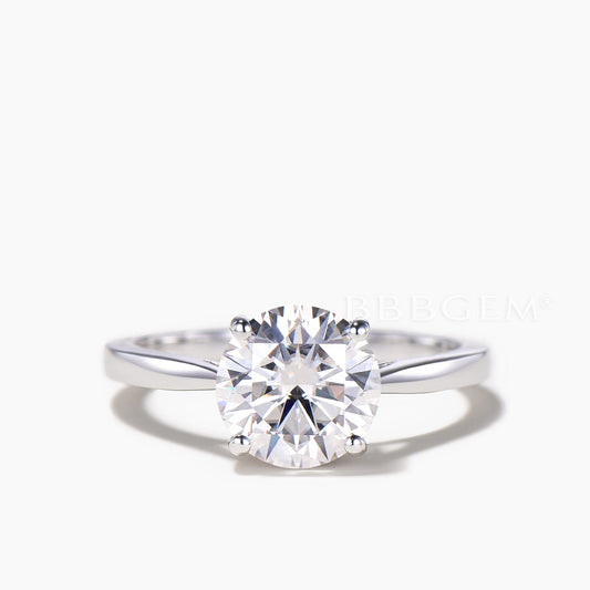 Round Cut Lab-grown Diamond Engagement Ring Igi Certificate Solitaire Ring