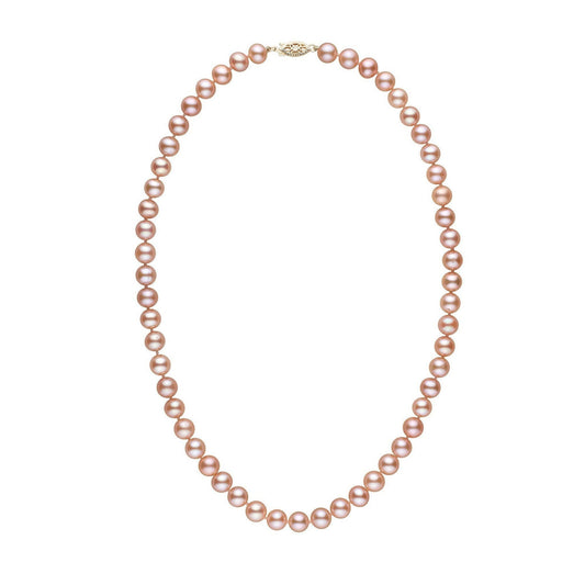 7.5-8.0 mm AA+ Pink to Peach Freshwater Pearl Necklace