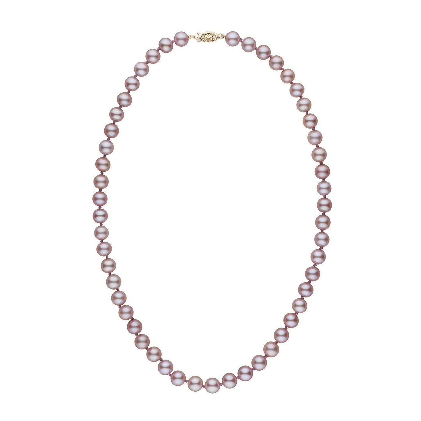 7.5-8.0 mm AAA Lavender Freshwater Pearl Necklace Pearl Anniversary Gift For Her