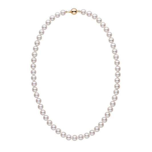 7.5-8.0 mm AAA White Akoya Pearl Necklace
