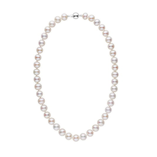 9.5-10.5 mm AA+ White Freshwater Pearl Necklace