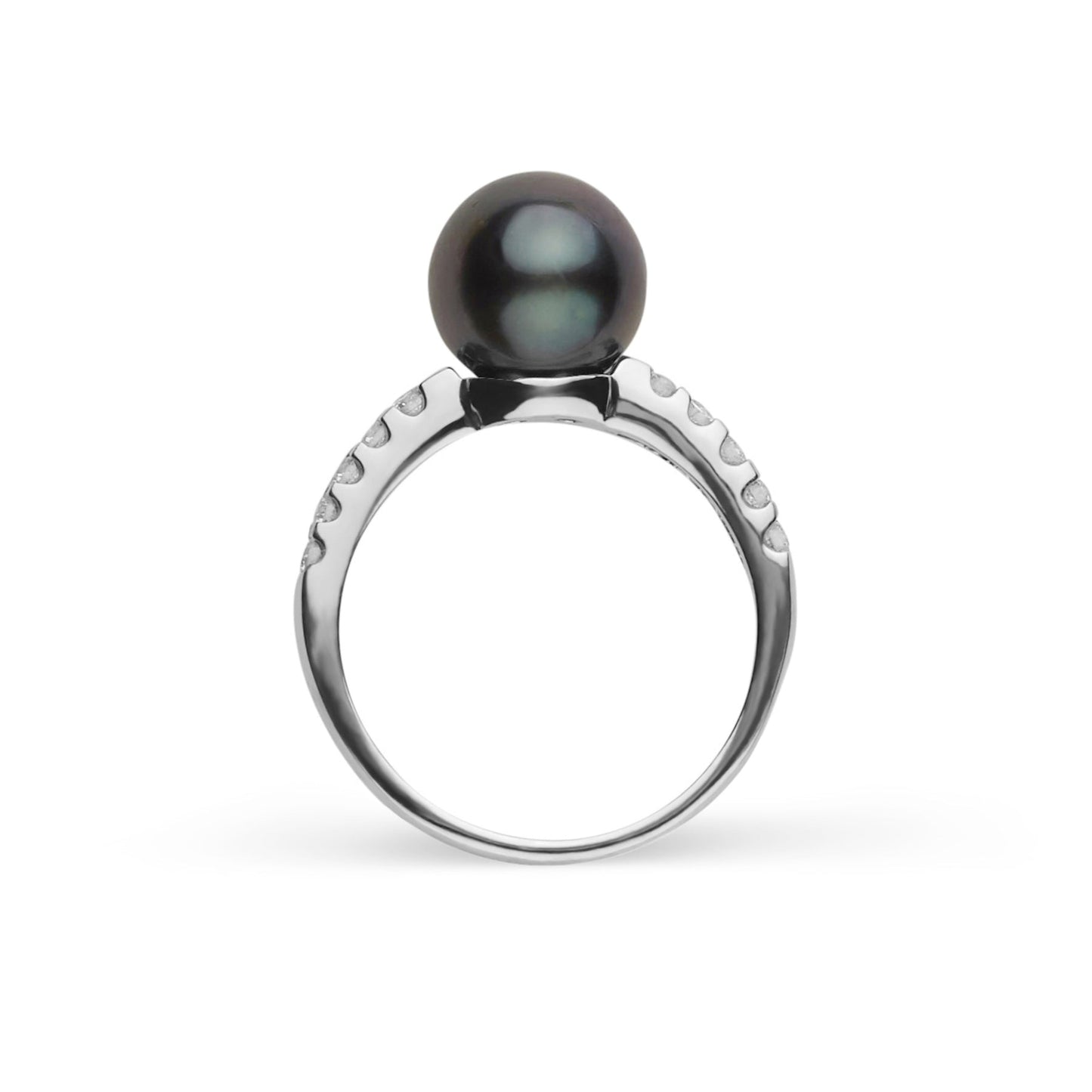 Decade Collection 9.0-10.0 mm Tahitian Pearl and Diamond Ring