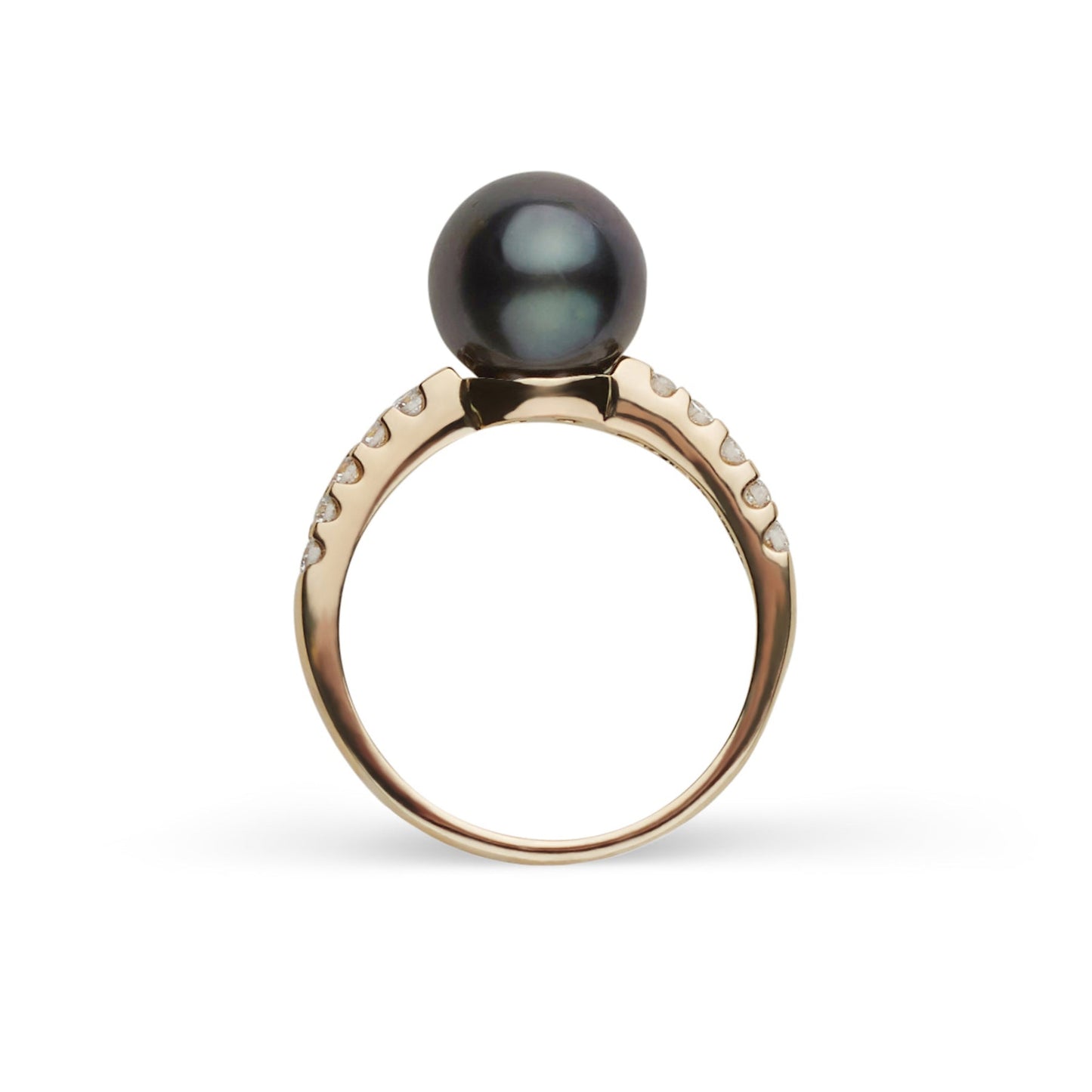 Decade Collection 9.0-10.0 mm Tahitian Pearl and Diamond Ring