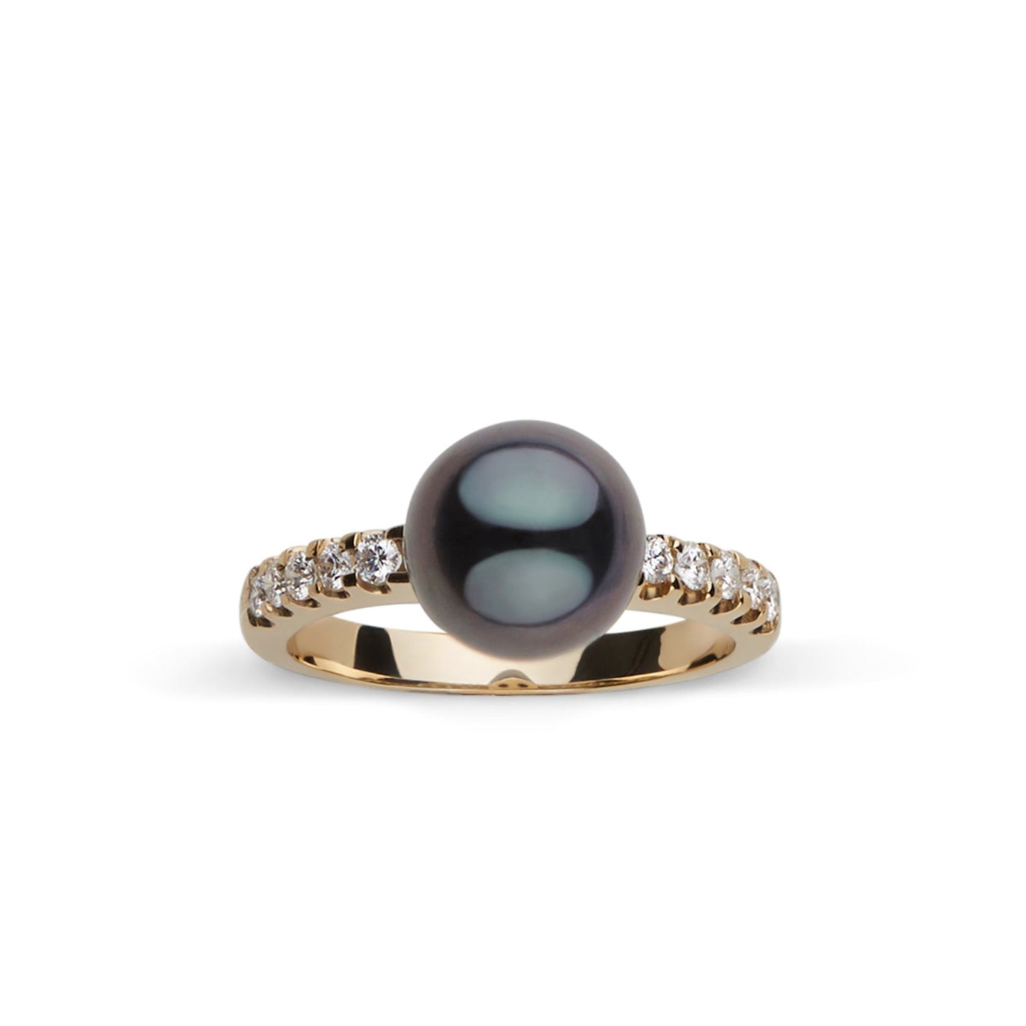 Decade Collection 9.0-10.0 mm Tahitian Pearl and Diamond Ring