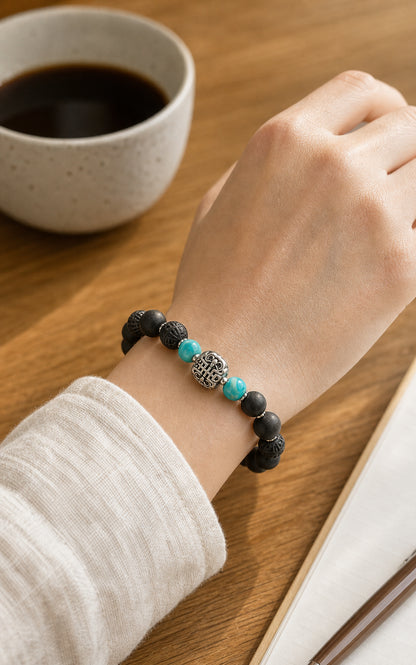 Five Element Water Incense Bead Bracelet for Everyday Ritual