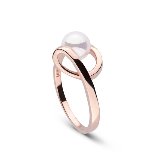 Cursive Collection 6.0-6.5 mm Akoya Pearl Ring