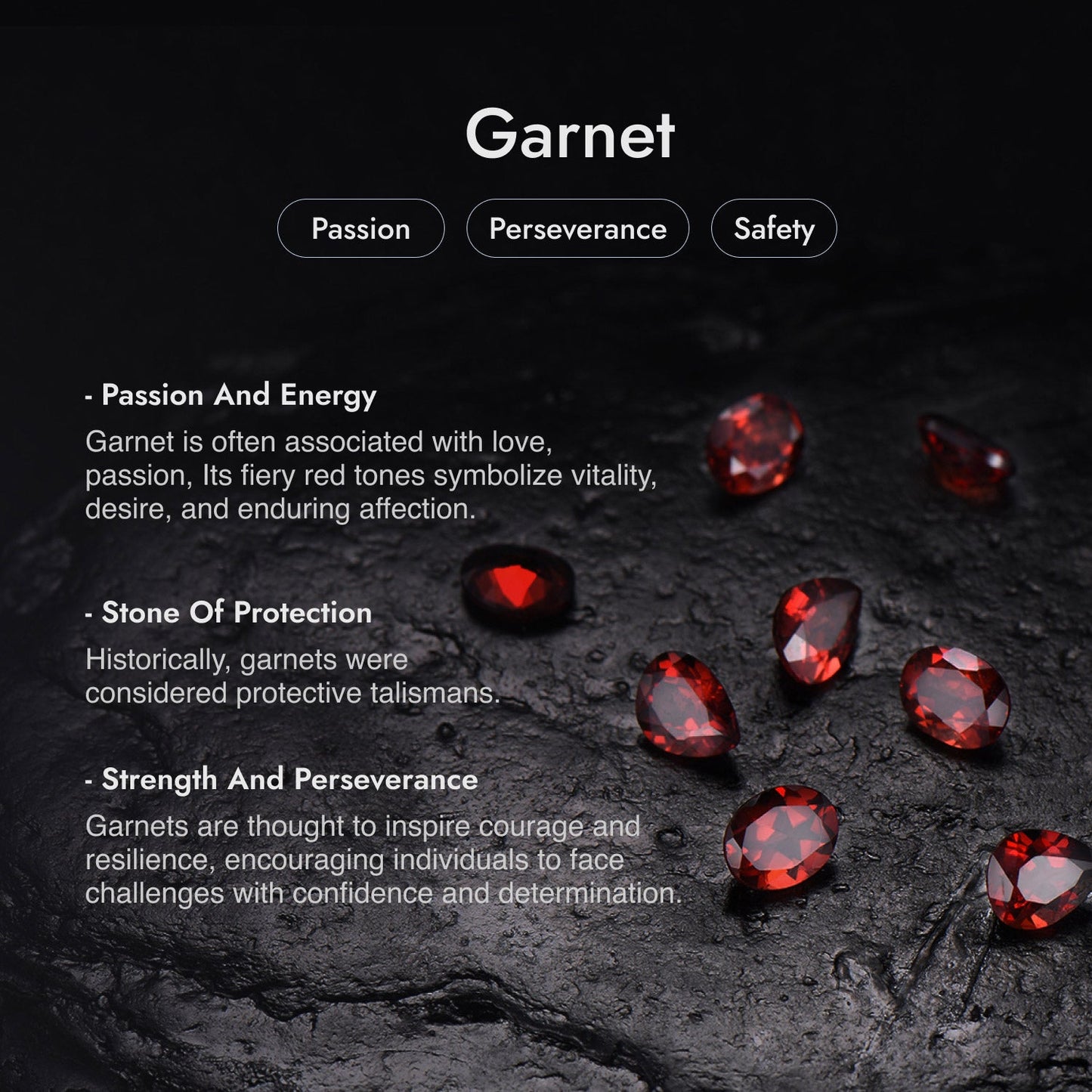 Kite Cut Natural Garnet Stud Earrings Black Spinel Celestial Wedding Earrings