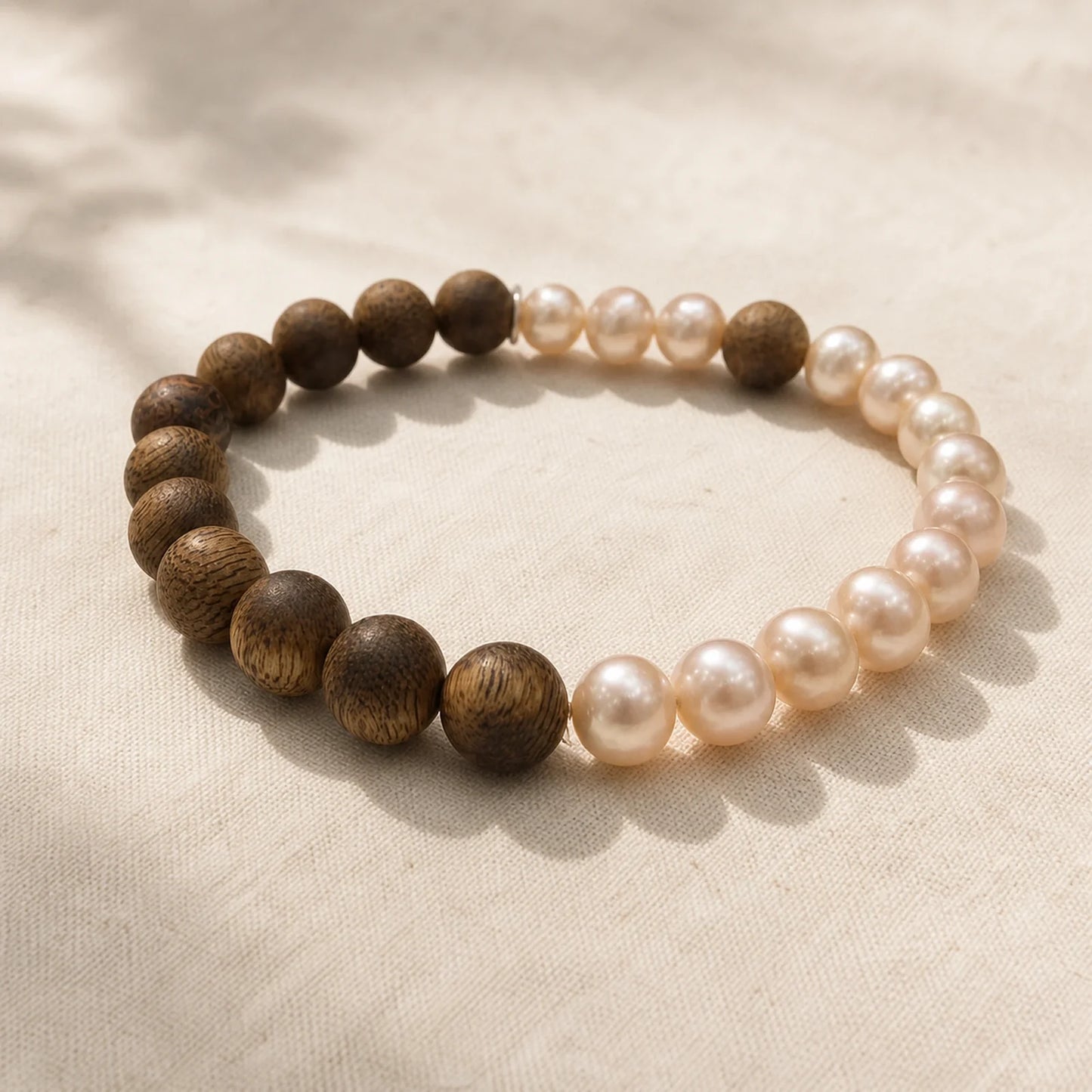 Kynam Agarwood Pearl Bracelet for Her - WhisperVow standard product photo