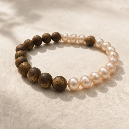 Kynam Agarwood Pearl Bracelet for Her - WhisperVow standard product photo