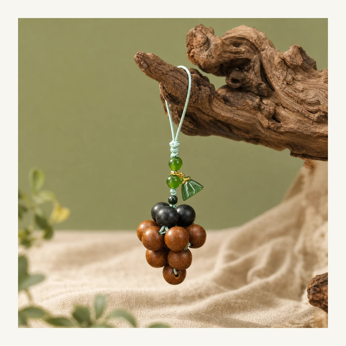 Lavender Osmanthus Grape Incense Bag Charm front view by WhisperVow
