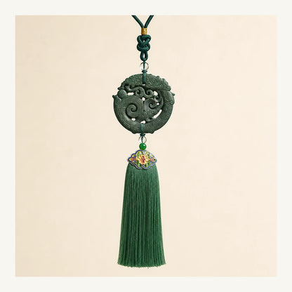 Lavender Scent Antique Dragon Incense Car Charm front view by WhisperVow