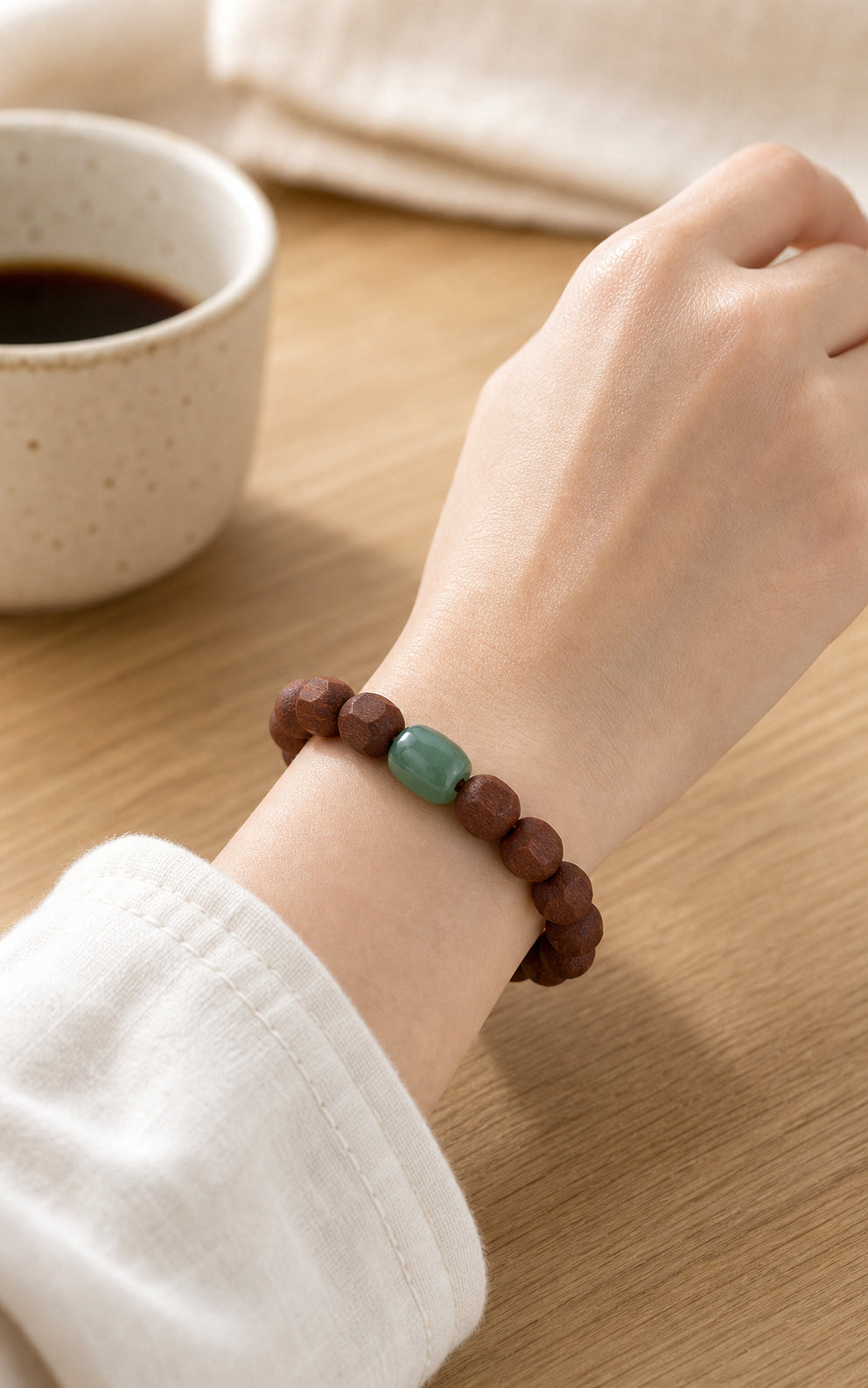 Rose Scent Hexagonal Bead Bracelet