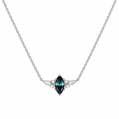 Marquise alexandrite botanical necklace - view 2