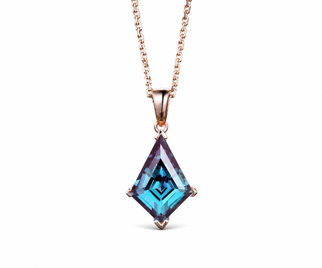 Whispervow Kite alexandrite necklace vintage unique pendant for women her gemstone anniversary bridal gift mother product view 1 of 4
