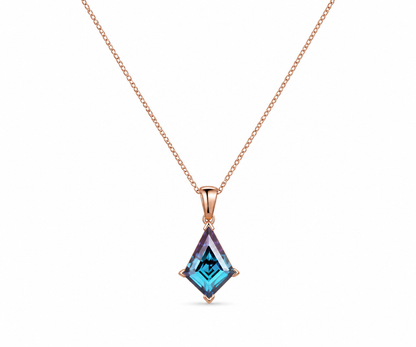 Whispervow Kite alexandrite necklace vintage unique pendant for women her gemstone anniversary bridal gift mother product view 2 of 4