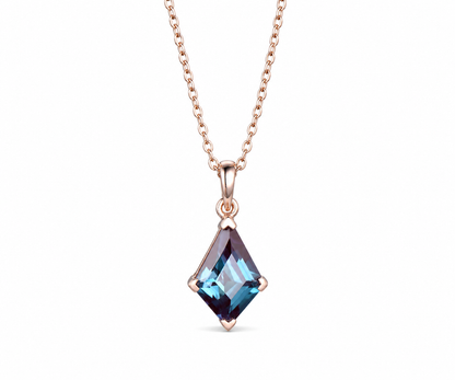 Whispervow Kite alexandrite necklace vintage unique pendant for women her gemstone anniversary bridal gift mother product view 3 of 4